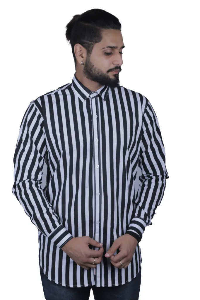 stripe-black-shirt-for-men-stylish-pure-cotton-formal-fancy-shirt