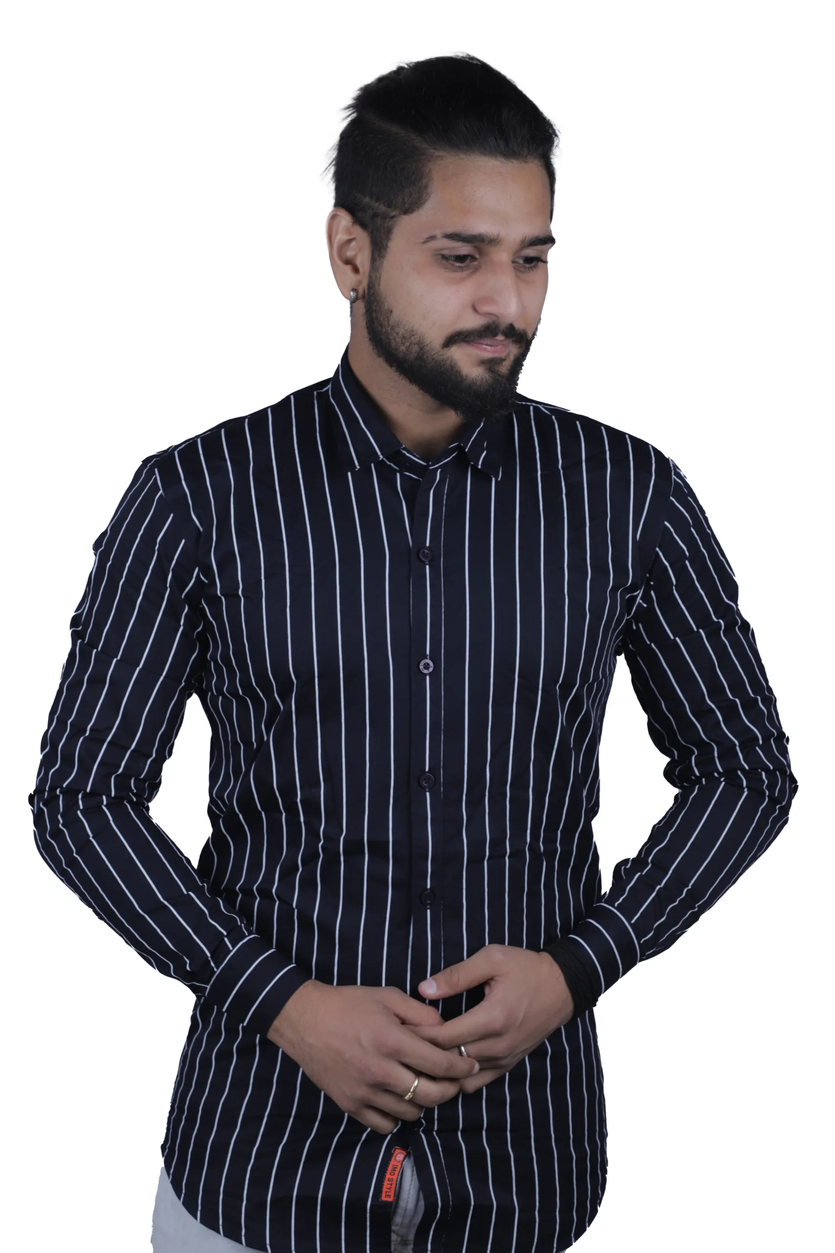 stripes-shirt-dark-blue-colour-full-sleeve-casual-cotton-best-fancy-shirt