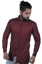 stripes-shirt-maroon-colour-casual-slim-fit-stylish-formal-shirt