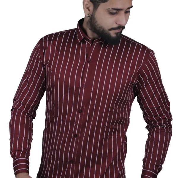 stripes-shirt-maroon-colour-casual-slim-fit-stylish-formal-shirt