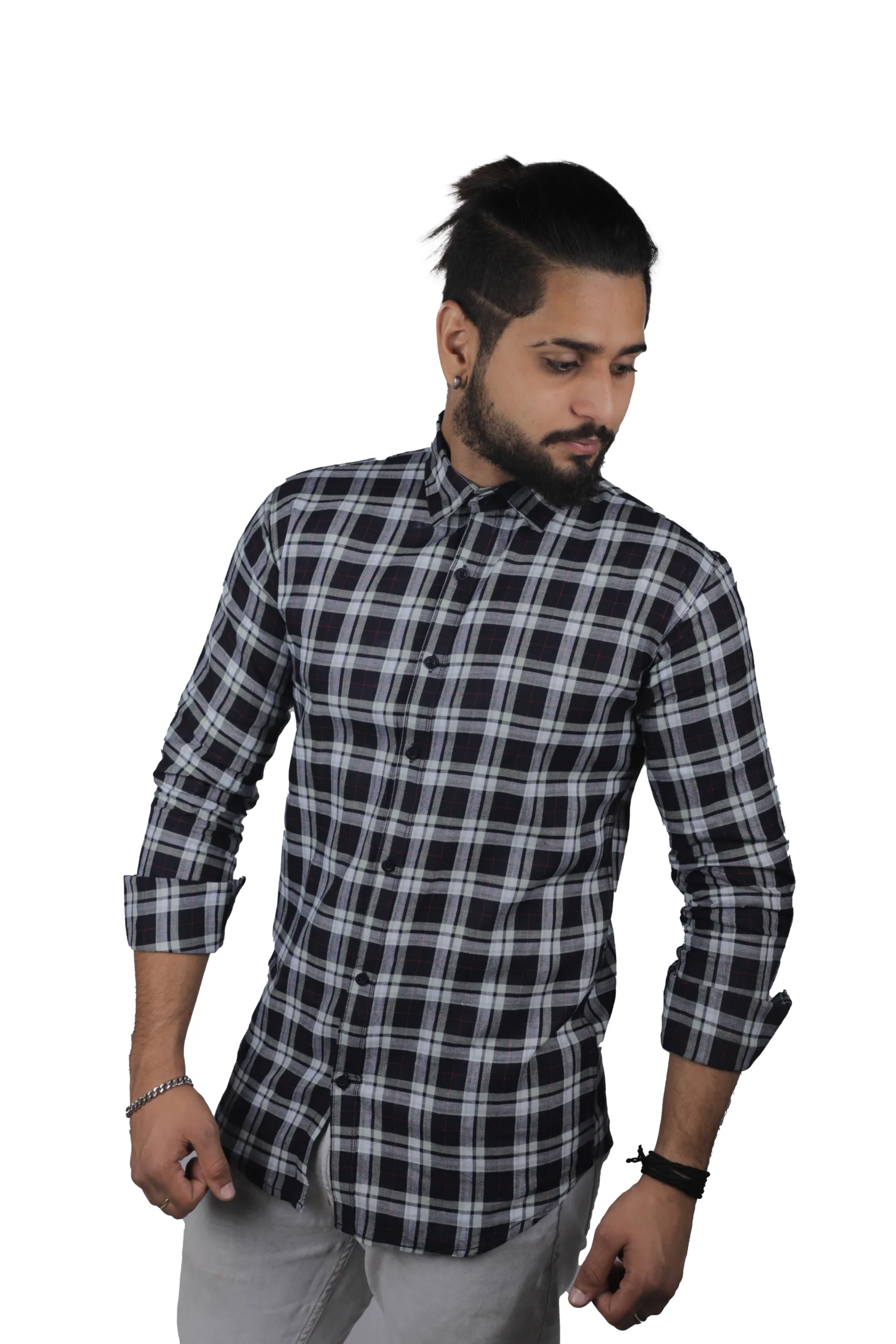 stylish-check-shirt-cotton-blue-collared-slim-fit-party-shirt