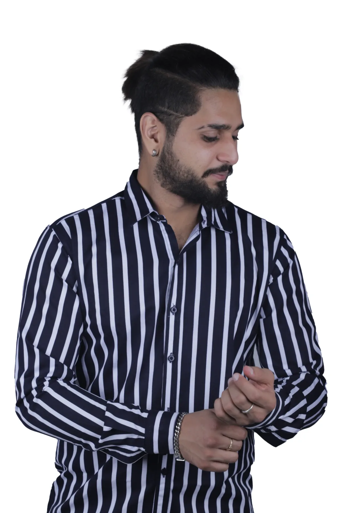 stylish-stripe-blue-colour-shirt-slim-fit-party-wear-stylish-casual-shirt