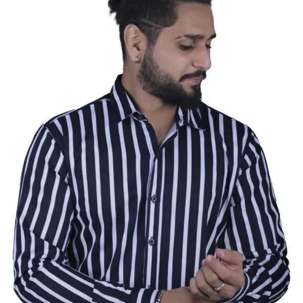 stylish-stripe-blue-colour-shirt-slim-fit-party-wear-stylish-casual-shirt