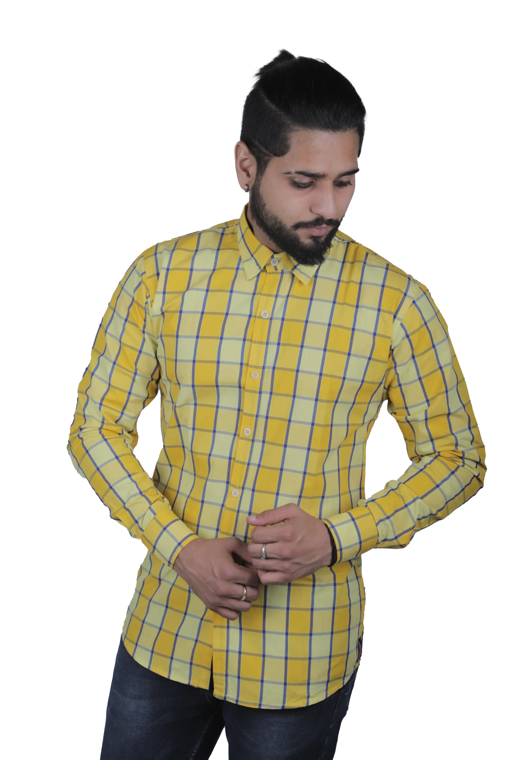 yellow-check-shirt-stylish-cotton-regular-fit-best-casual-shirt