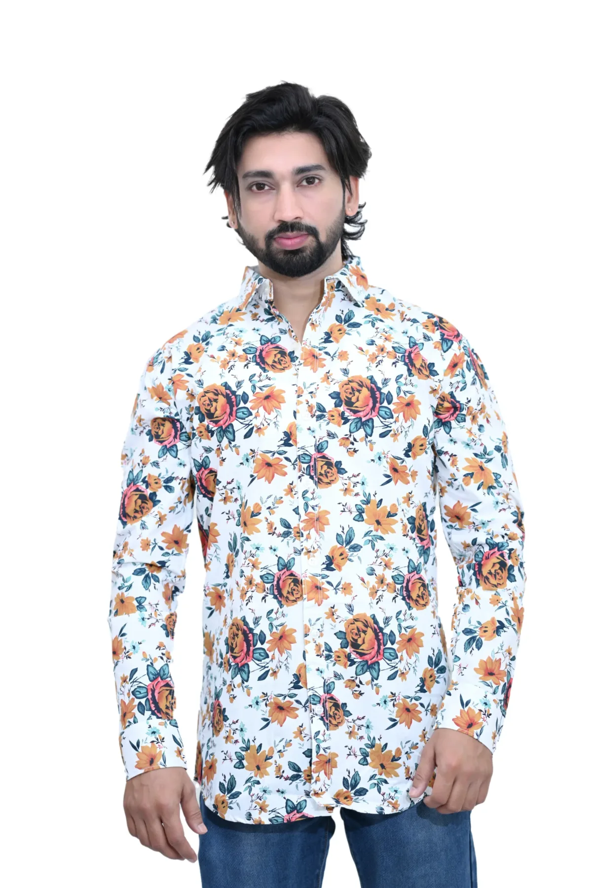 printed-cotton-shirt-rose-flower