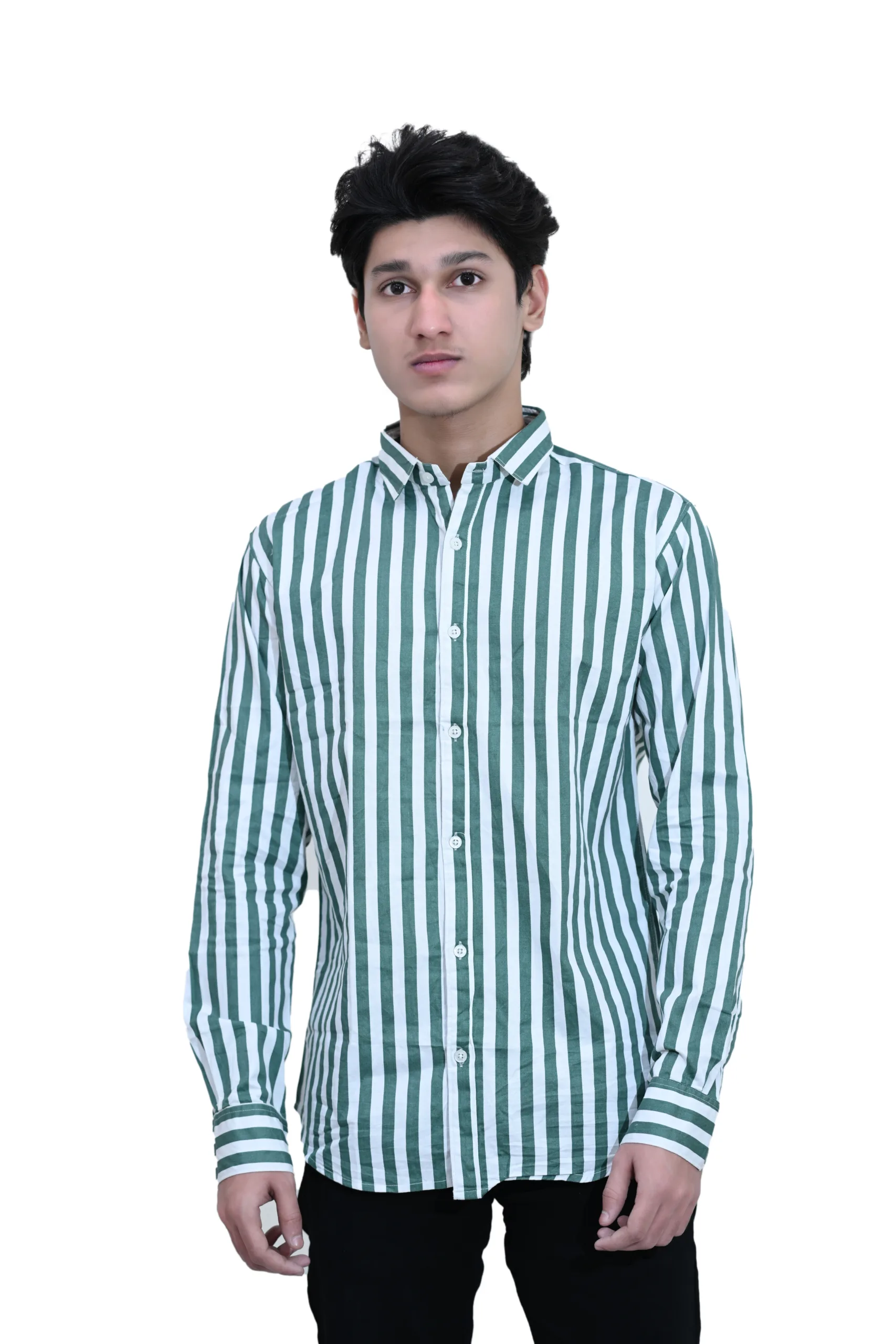 stripe-green-shirt-for-men