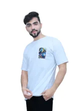 Cotton Regular Fit White Color Parrot Graphic Print T-shirt