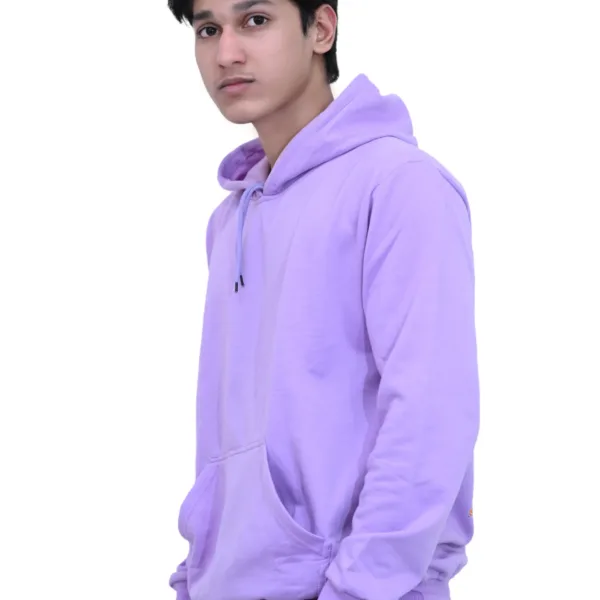 Cotton Regular fit Back Print Purple Deadpool Graphic Hoodie