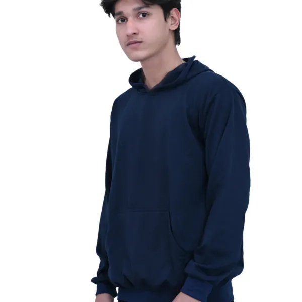 Cotton Regular fit Blue Back Print City Street Graphic Hoodie