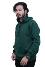 Cotton Regular fit Green Back Print City Street Graphic Hoodie