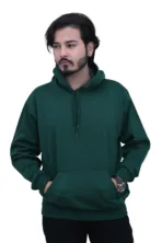 Cotton Regular fit Green Back Print City Street Graphic Hoodie