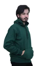 Cotton Regular fit Green Back Print City Street Graphic Hoodie