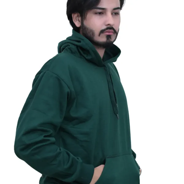 Cotton Regular fit Green Back Print City Street Graphic Hoodie