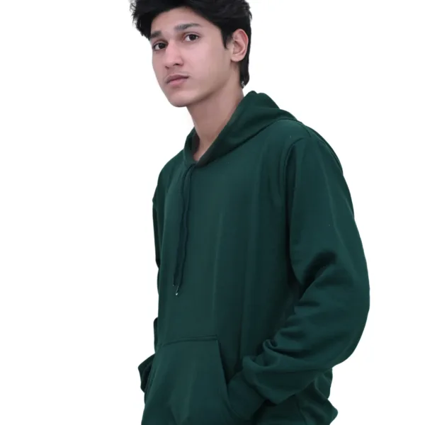 Cotton Regular fit Green Back Print Statue Of Liberty Graphic Hoodie