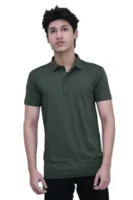 Solid Plain Slim fit Henna Color Polo Cotton T-shirt