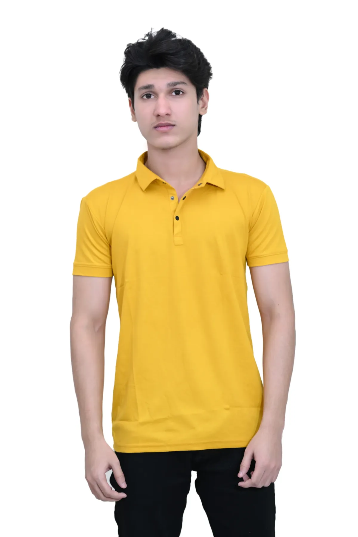 Solid Plain Slim fit Mustered Color Polo Cotton T-shirt