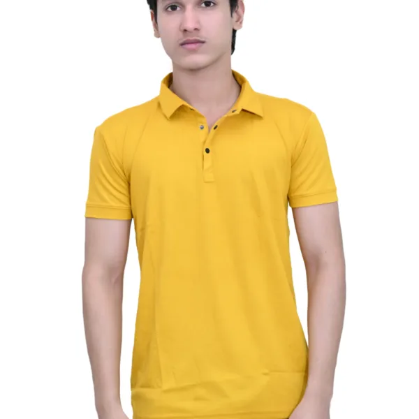 Solid Plain Slim fit Mustered Color Polo Cotton T-shirt