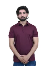 Solid Plain Slim fit coffee Color Polo Cotton T-shirt